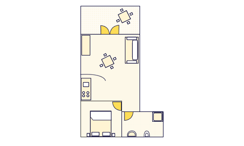 Schema essenziale dell'appartamento - 1 - A1
